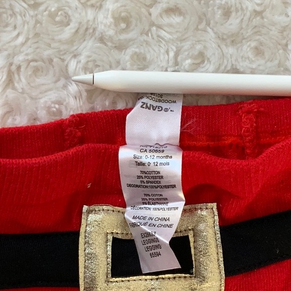 NWT Santa Leggings Size 0-12 months - Picture 4 of 4